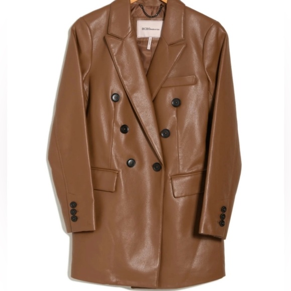 BCBGeneration Brown Leather Jacket - Picture 2 of 8